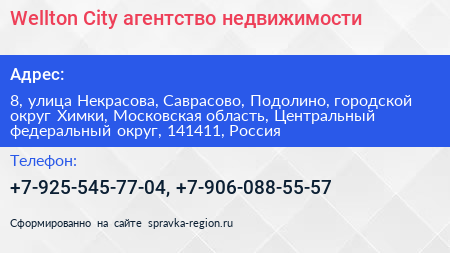 Wellton City агентство недвижимости - визитка