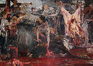 По мнению искусствоведа, трёхметровая картина российского художника о скотобойне была откликом на гражданскую войну. Фото 2 