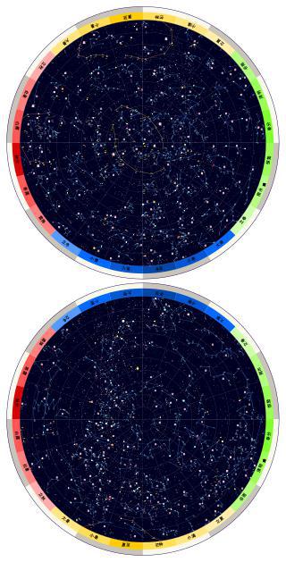 В отличие от древних греков, древние китайцы разметили созвездия относительно Полярной звезды и Луны. Фото 1 