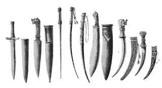 Современники Ивана Грозного предпочитали кинжалы с длинным и узким гранёным клинком обратного изгиба. Фото 3 