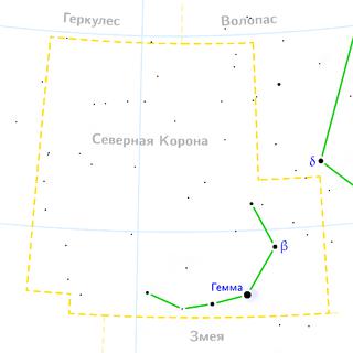 Самая яркая звезда созвездия Северная Корона (α Северной Короны) называется Гемма или Альфекка… Фото 1 