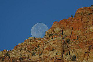 Большой размер Луны возле горизонта (на фото) — результат лунной иллюзии. Фото 2 