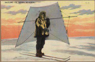 В зимнем виндсёрфинге вместо парусной доски используется парусная лыжа. Фото 2 